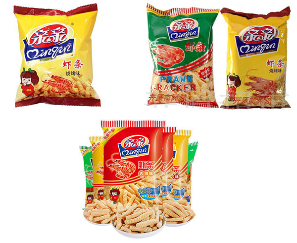 親親蝦條包裝機(jī)械-親親蝦條食品包裝機(jī)械樣品圖